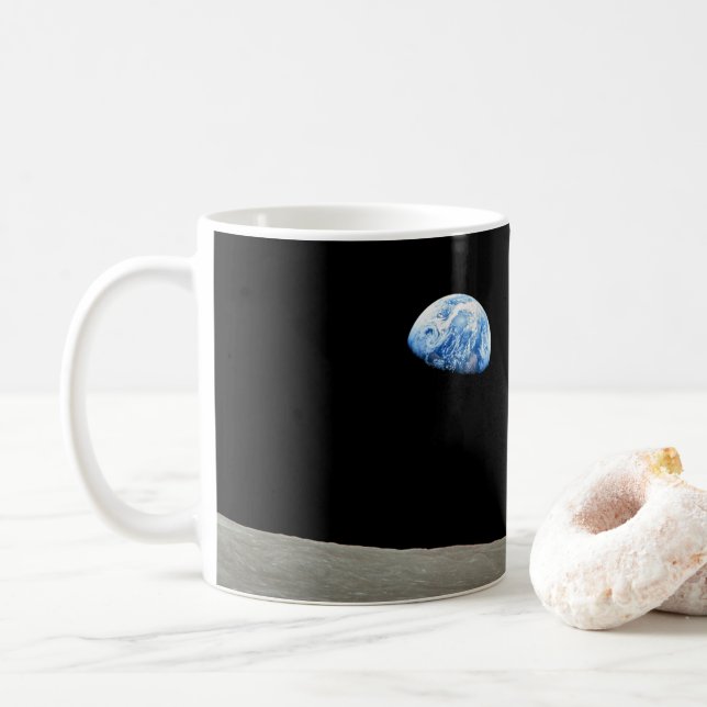 Apollo 8 Lunar Earthrise 50th Anniversary Coffee Mug (With Donut)