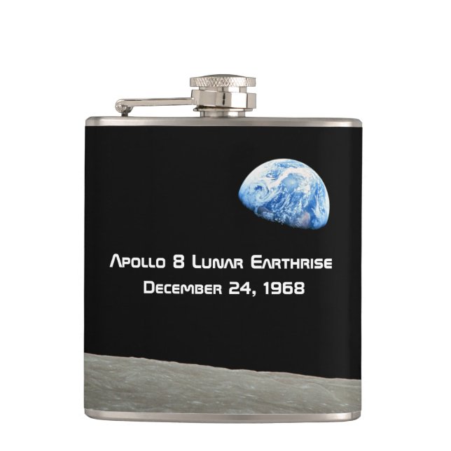 Apollo 8 Lunar Earthrise 50th Anniversary Flask (Front)