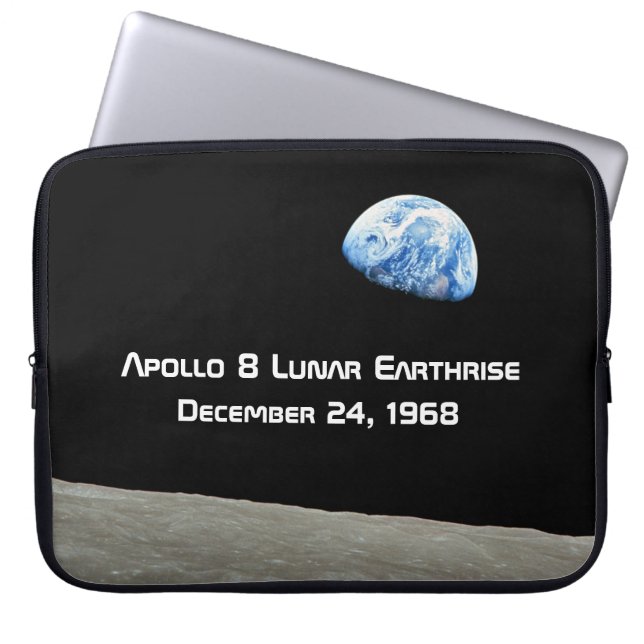 Apollo 8 Lunar Earthrise 50th Anniversary Laptop Sleeve (Front)