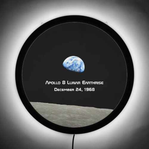 Apollo 8 Lunar Earthrise 50th Anniversary LED Sign