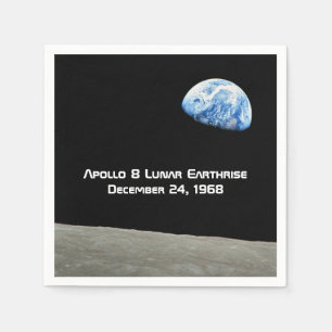 Apollo 8 Lunar Earthrise 50th Anniversary Napkins