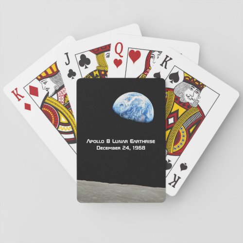 Apollo 8 Lunar Earthrise 50th Anniversary Poker Cards