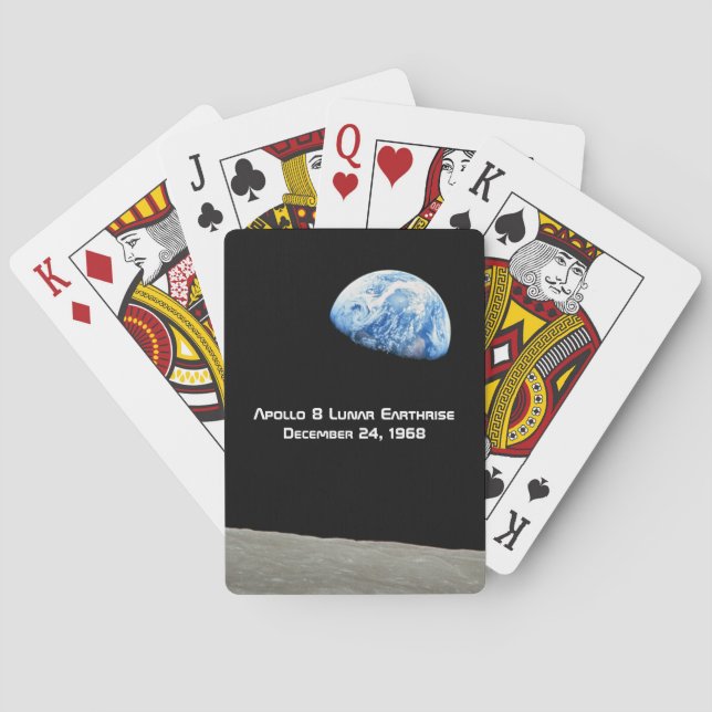 Apollo 8 Lunar Earthrise 50th Anniversary Poker Cards (Back)