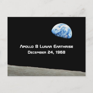 Apollo 8 Lunar Earthrise 50th Anniversary Postcard