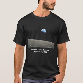 Apollo 8 Lunar Earthrise 50th Anniversary T-shirt by GigaPacket at Zazzle