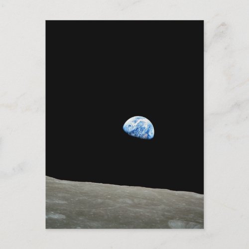 Apollo 8 NASA Moon Mission Earthrise Postcard