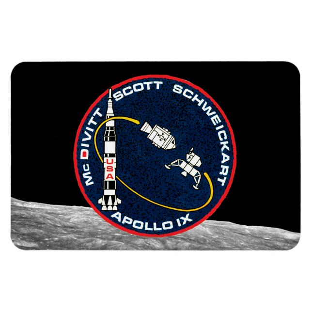 Apollo 9 NASA Mission Patch Logo Magnet (Horizontal)