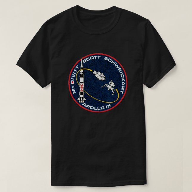 Apollo 9 NASA Mission Patch Logo T-Shirt (Design Front)