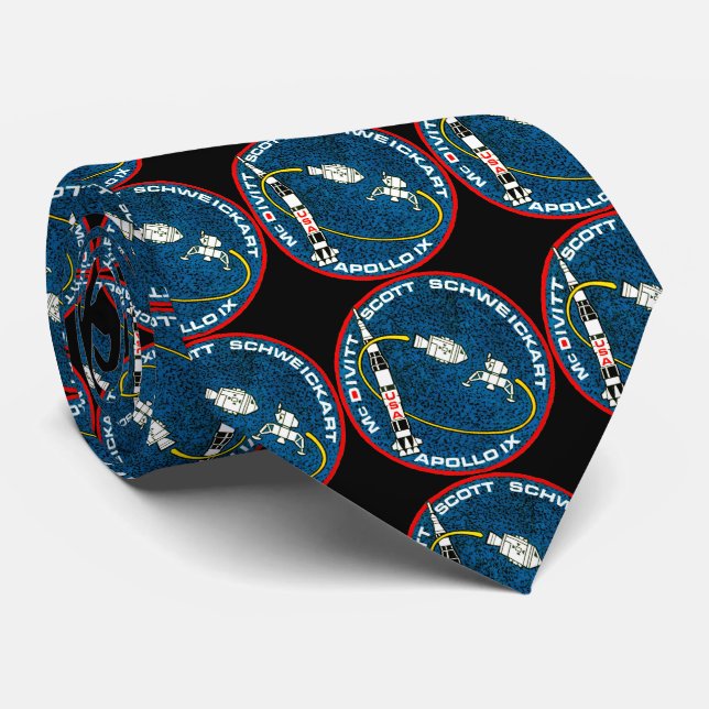 Apollo 9 Space Mission 1969 Insignia Neck Tie (Rolled)