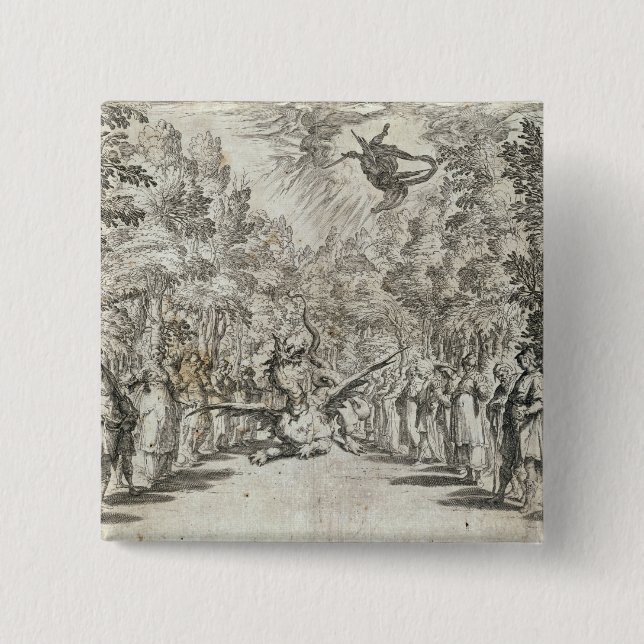 Apollo about to attack the python, from 'La Pelleg Button (Front)