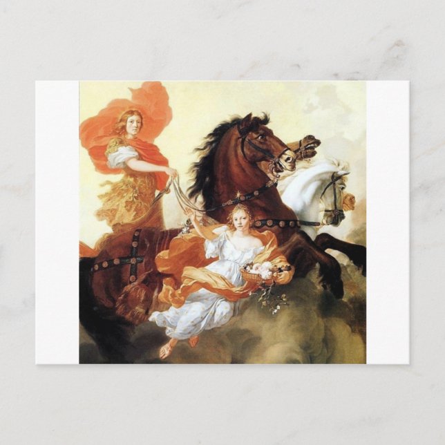 Apollo and Aurora antique painting mythology art Postcard (Front)