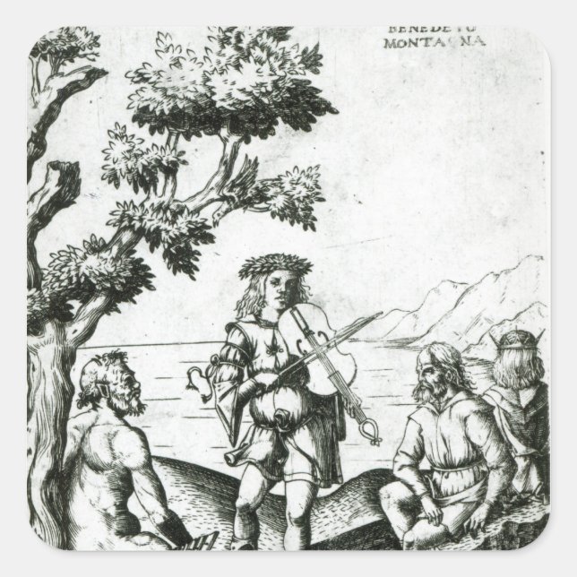 Apollo and Pan Square Sticker (Front)