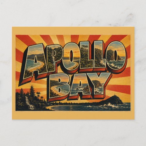 Apollo Bay Victoria Australia Surf Coast Art Postcard