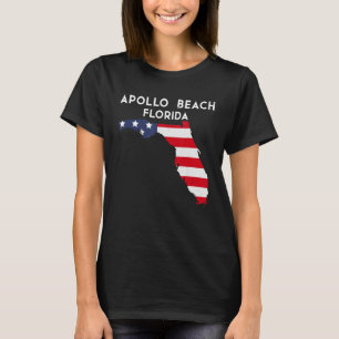 Apollo Beach Florida USA State America Travel Flor T-Shirt
