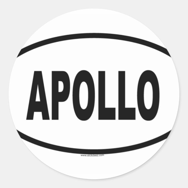 APOLLO CLASSIC ROUND STICKER (Front)