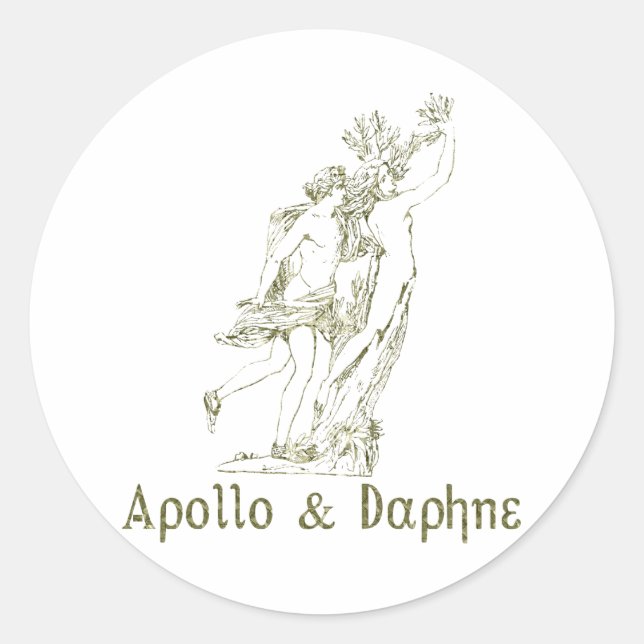 Apollo & Daphne Classic Round Sticker (Front)