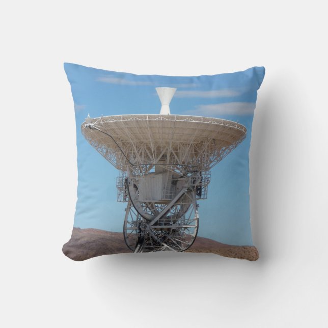 Apollo Deep Space Dish Antenna Throw Pillow (Front)