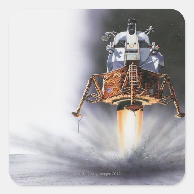 Apollo Eagle Lunar Module Square Sticker (Front)