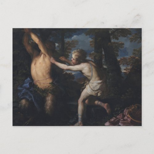 Apollo Flaying Marsyas by Girolamo Troppa Postcard