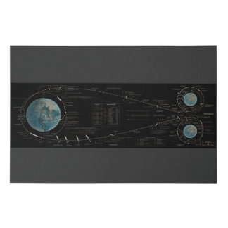 Apollo Flight Path Faux Canvas Print