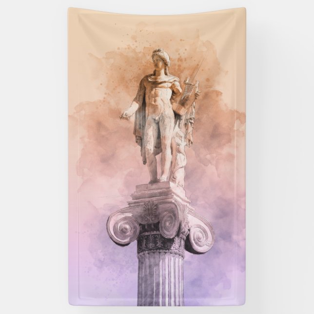 Apollo Greek Statue – Mythology-Themed Party Banner (Vertical)