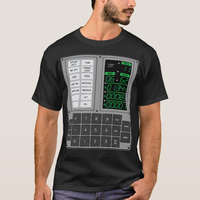 Apollo Guidance Computer Dsky T-Shirt (Front)