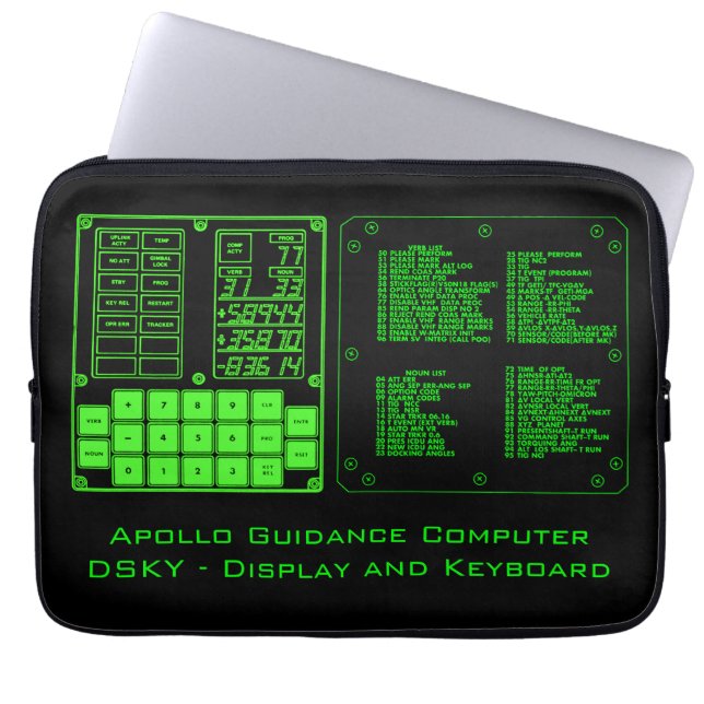 Apollo Guidance Computer Laptop Sleeve 13" (Front)