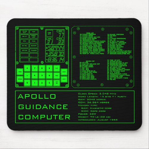 Apollo Guidance Computer Mouse Pad