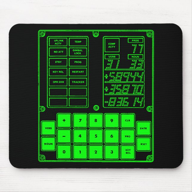 Apollo Guidance Computer mouse pad (Front)