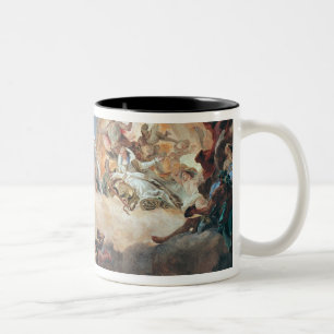 Apollo in his Sun Chariot driving Beatrice I Two-Tone Coffee Mug