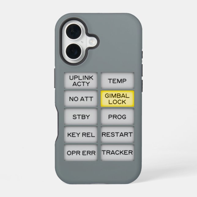 Apollo Indicator Alarm DSKY, Gimbal Lock Iphone Case (Back)