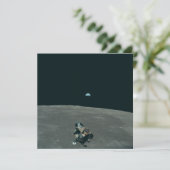 Apollo Lunar Lander and Earthrise Over Moon     (Standing Front)