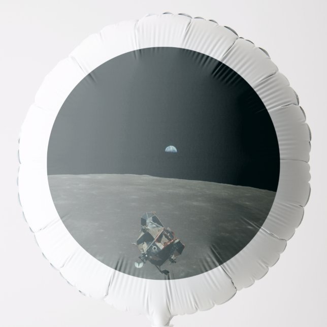 Apollo Lunar Lander and Earthrise Over Moon     Balloon (Front)