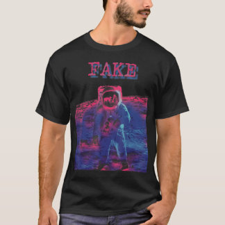 Apollo Moon Landing Hoax Conspiracy Theory Fake Ne T-Shirt