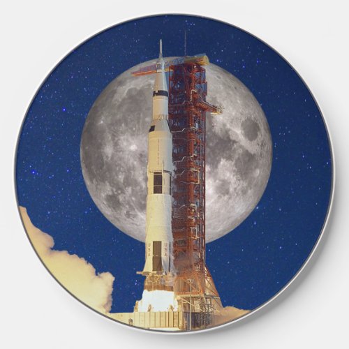 Apollo Moon Mission Rocket Launch Wireless Charger