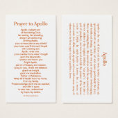 Apollo Prayer Card (Front & Back)