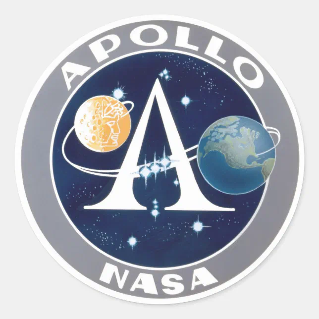Apollo Program Logo Classic Round Sticker | Zazzle