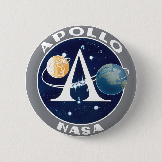 Apollo Program Logo Pinback Button (Front)