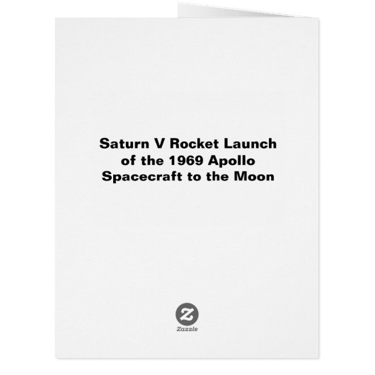Apollo Saturn V Rocket launch to Moon 1969 (Back)