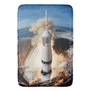 Apollo Saturn V Rocket launch to Moon 1969 Bath Mat