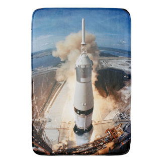 Apollo Saturn V Rocket launch to Moon 1969 Bath Mat