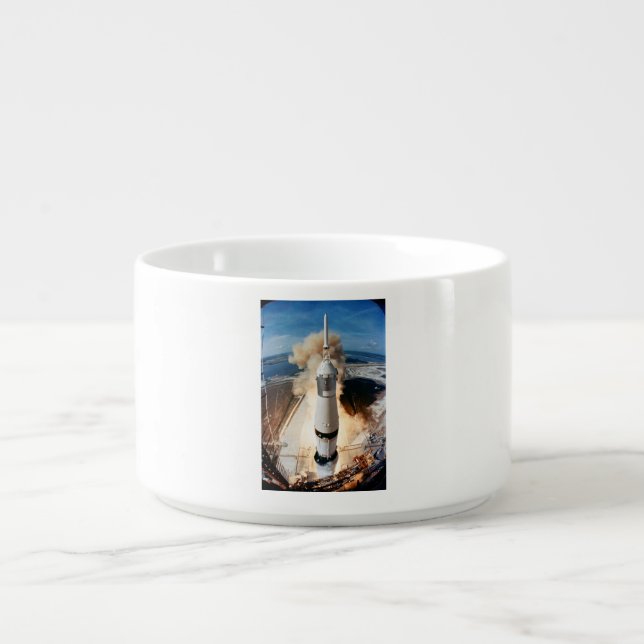 Apollo Saturn V Rocket launch to Moon 1969 Bowl (Center)