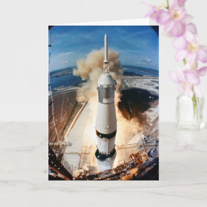 Apollo Saturn V Rocket launch to Moon 1969 Card