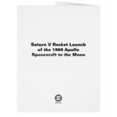 Apollo Saturn V Rocket launch to Moon 1969 Cards (Back)