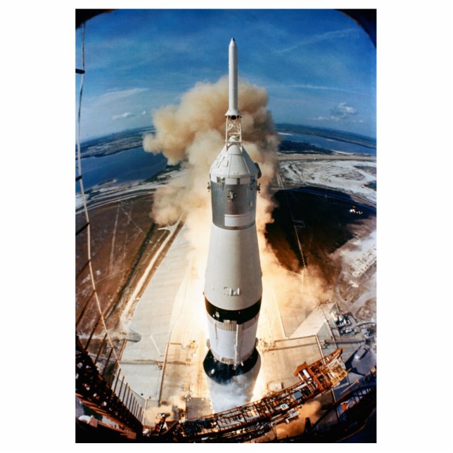 Apollo Saturn V Rocket launch to Moon 1969 Cutout (Front)