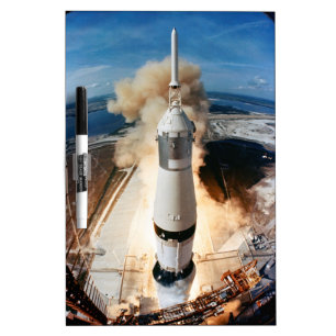 Apollo Saturn V Rocket launch to Moon 1969 Dry Erase Board