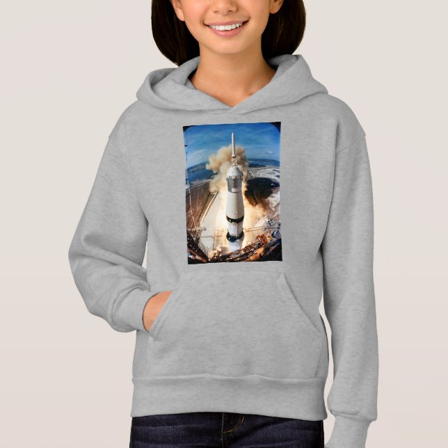 Apollo Saturn V Rocket launch to Moon 1969 Hoodie (Front)