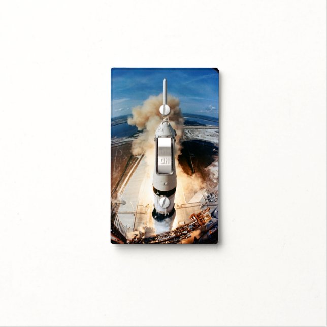 Apollo Saturn V Rocket launch to Moon 1969 Light Switch Cover (In Situ)