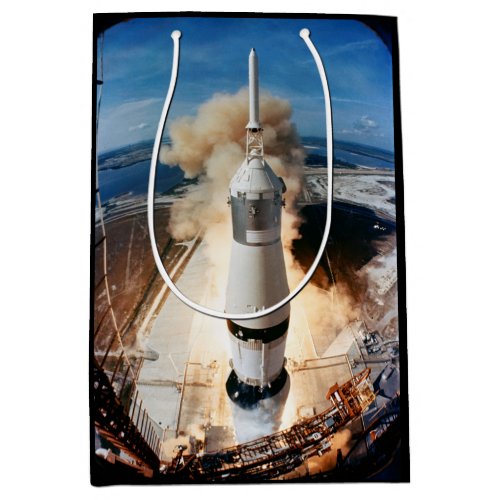 Apollo Saturn V Rocket launch to Moon 1969 Medium Gift Bag