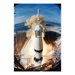 Apollo Saturn V Rocket launch to Moon 1969 Photo Print